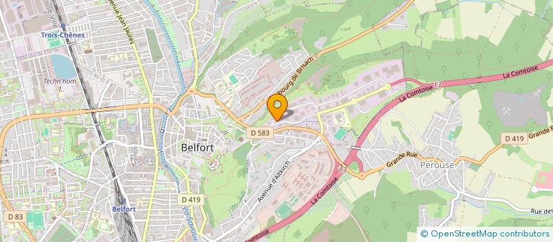 localisation de l'entreprise SA ELECTRO BELFORT à BELFORT