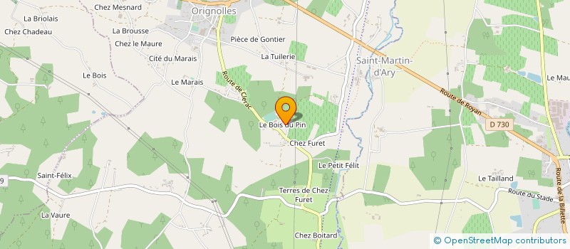 localisation de l'entreprise SA ENTREPRISE OLIVIER à ORIGNOLLES