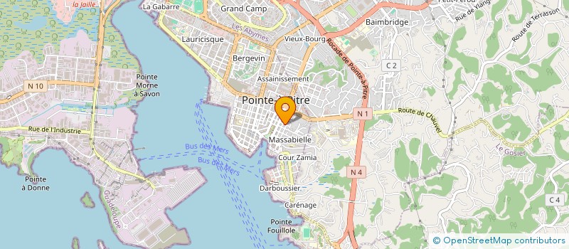 localisation de l'entreprise SA ENVIRONNEMENT BTP à POINTE-A-PITRE