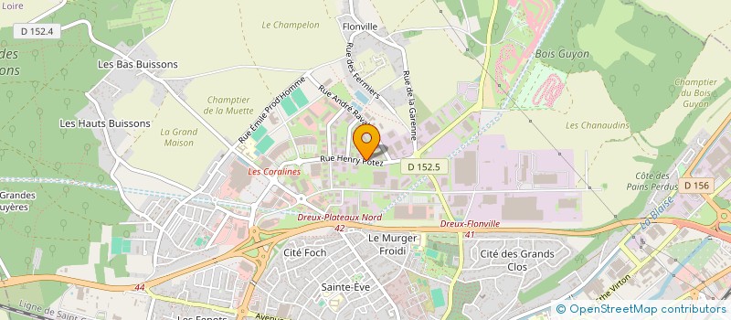 localisation de l'entreprise SA EQUIPEMENT FRIGORIFIQUE ET CALORIQUE à DREUX
