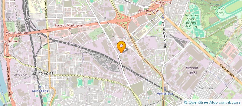 localisation de l'entreprise SA ESPACE V6  VENISSIEUX