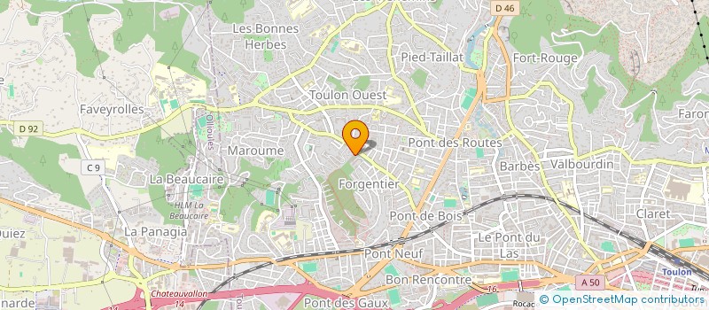 localisation de l'entreprise SA ESPACE VERANDA à TOULON