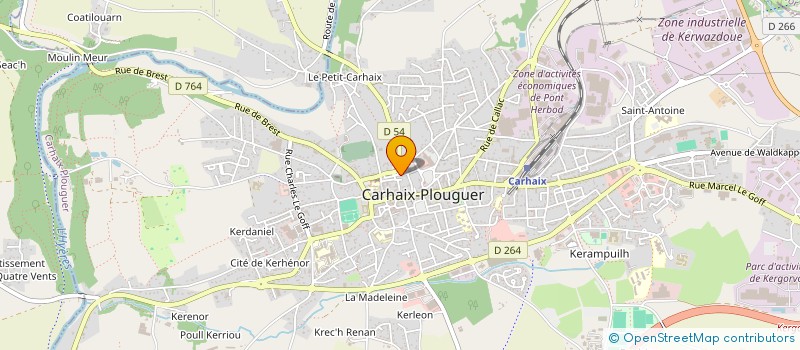 localisation de l'entreprise SA ETABLISSEMENTS BOSSON à CARHAIX-PLOUGUER