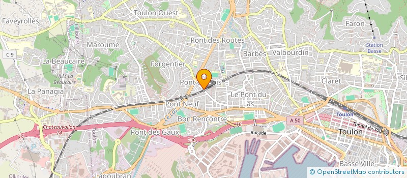 localisation de l'entreprise SA ETABLISSEMENTS GAUTERO à TOULON