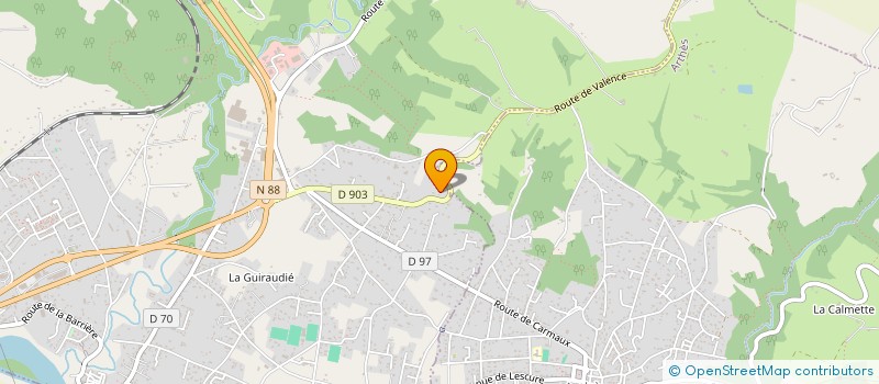 localisation de l'entreprise SA ETABLISSEMENTS MARLAUD à LESCURE D'ALBIGEOIS