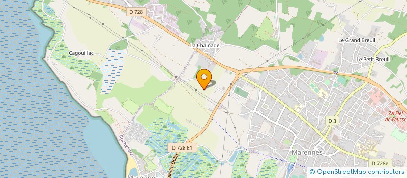 localisation de l'entreprise SA ETS COURTIEUX DISTRIBUTION  MARENNES-HIERS-BROUAGE