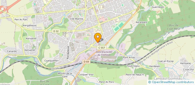 localisation de l'entreprise SA ETS GUILLOU JEUNE à LANDIVISIAU