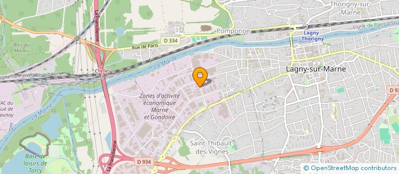 localisation de l'entreprise SA ETS MERINI MICHEL à LAGNY-SUR-MARNE