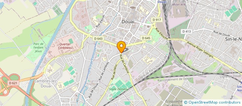 localisation de l'entreprise SA ETS VALLEZ à DOUAI