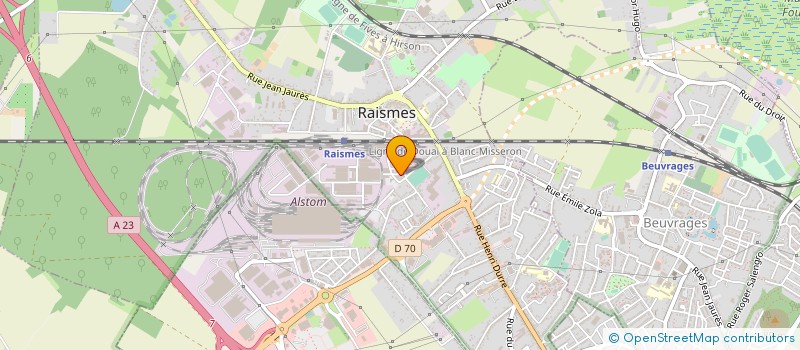 localisation de l'entreprise SA EUROP USINAGE à RAISMES