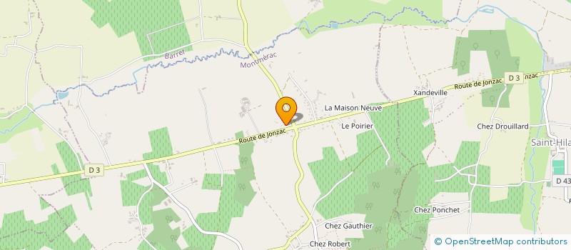 localisation de l'entreprise SA EVEN à BARBEZIEUX-SAINT-HILAIRE