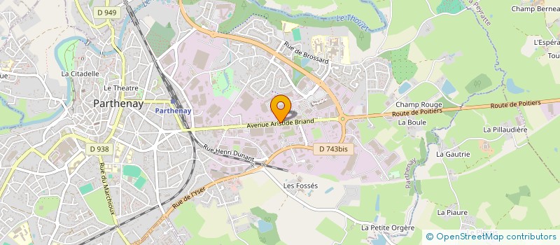 localisation de l'entreprise SA FILLON FETES ET KERMESSES  PARTHENAY