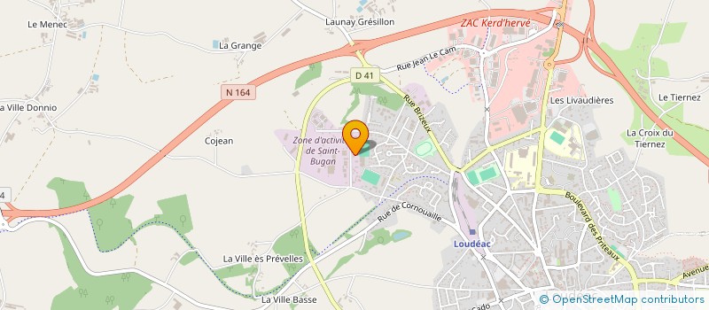 localisation de l'entreprise SA FOUTREL à LOUDEAC
