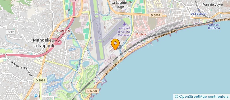 localisation de l'entreprise SA FRANCE HELICES à CANNES