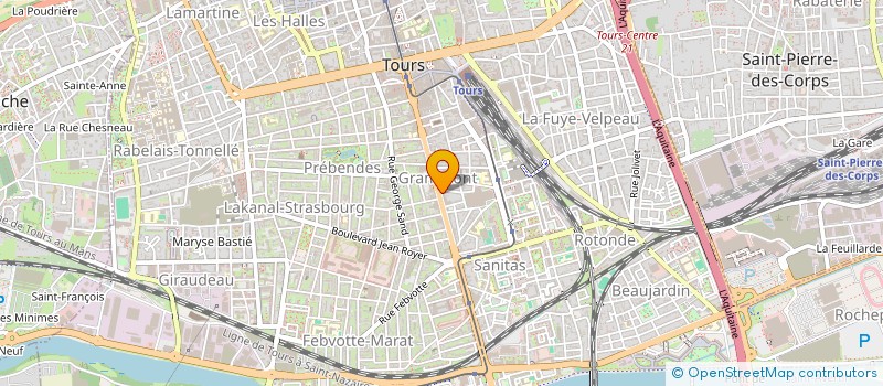 localisation de l'entreprise SA FREE WAY à TOURS