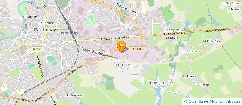 localisation de l'entreprise SA FRIVOLE à PARTHENAY