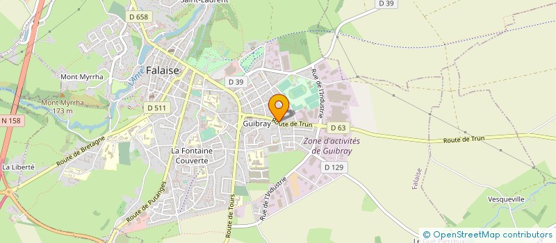 localisation de l'entreprise SA GAIGNANT à FALAISE