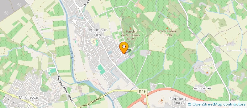 localisation de l'entreprise SA GARAGE GASCONS à LIGNAN-SUR-ORB