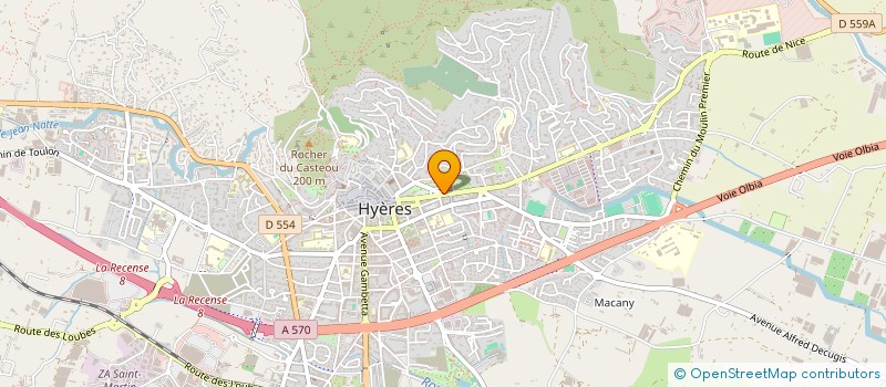 localisation de l'entreprise SA GARRIGA à HYERES