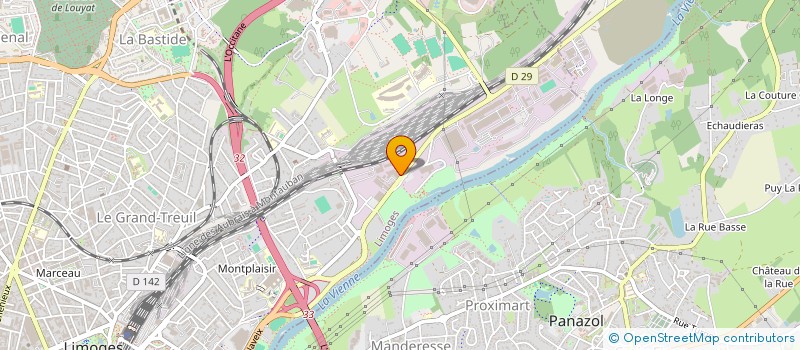 localisation de l'entreprise SA GENET à LIMOGES
