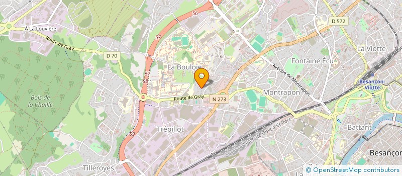localisation de l'entreprise SA GENZI à BESANCON