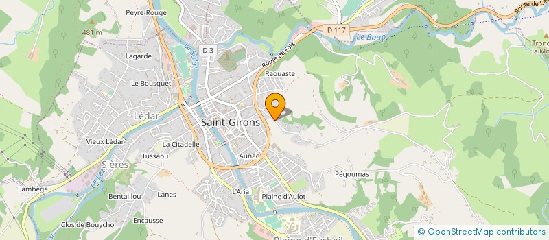 localisation de l'entreprise SA GEORGES PAGES à SAINT-GIRONS