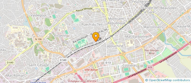 localisation de l'entreprise SA GESTION  NIMES