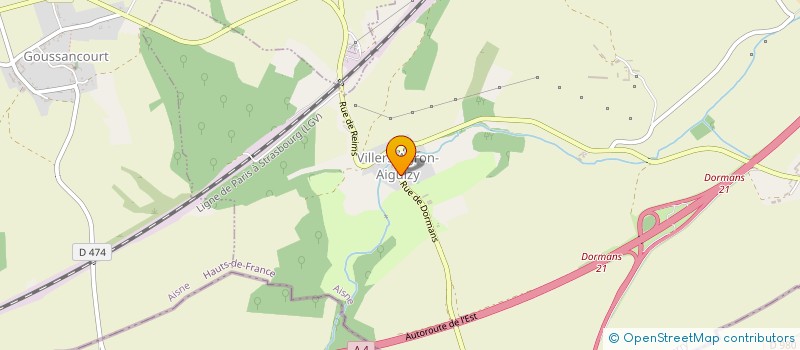 localisation de l'entreprise SA GOLF DE CHAMPAGNE à VILLERS-AGRON-AIGUIZY