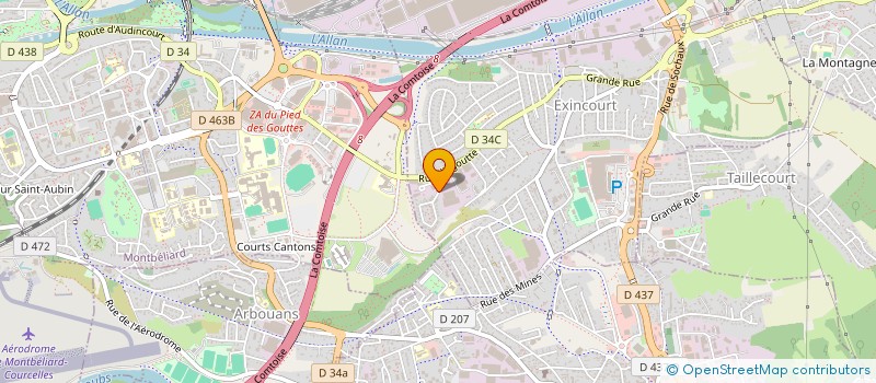 localisation de l'entreprise SA GOLL BERNARD HOLDING  EXINCOURT