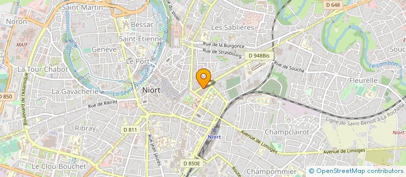 localisation de l'entreprise SA GRAND HOTEL à NIORT