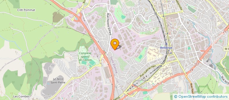 localisation de l'entreprise SA GRANDS TRAVAUX DU FOREZ à SAINT-ETIENNE