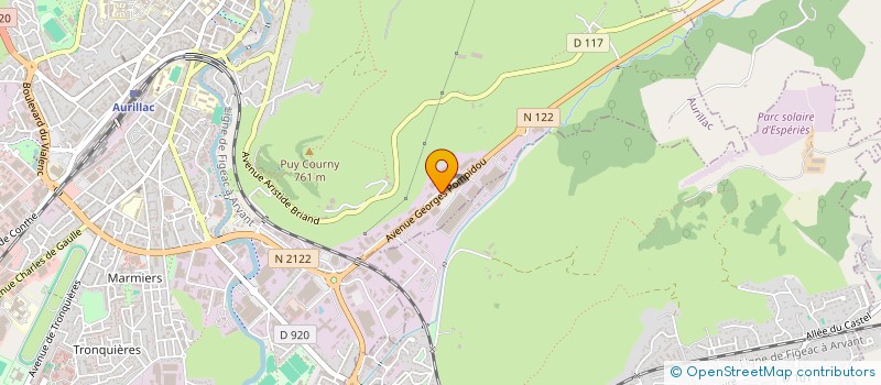 localisation de l'entreprise SA GUIET à AURILLAC