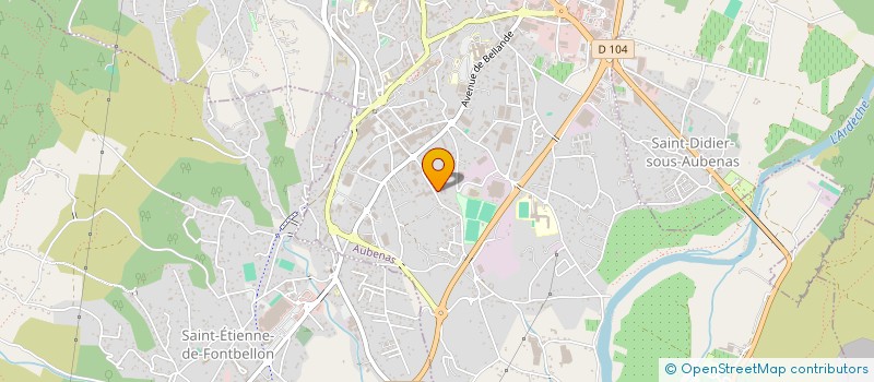 localisation de l'entreprise SA H PETIT ET CIE FOURN INDUST  AUBENAS