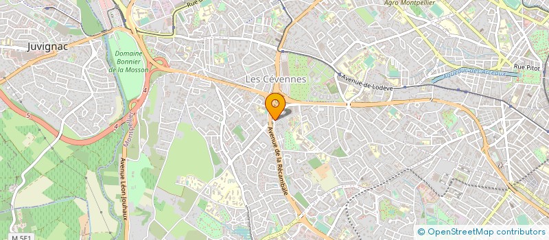localisation de l'entreprise SA HLM LANGUEDOC LOGIS à MONTPELLIER