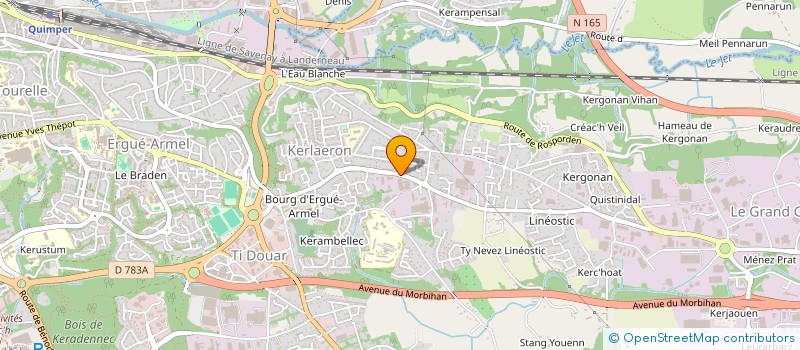 localisation de l'entreprise SA HOLDEL à QUIMPER
