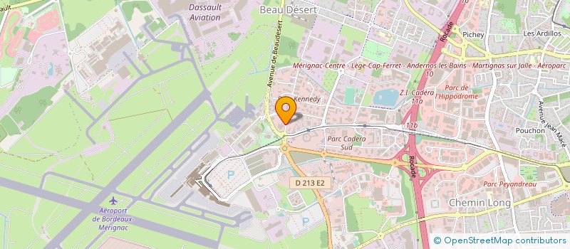 localisation de l'entreprise SA HOTELIERE BORDEAUX AEROPORT à MERIGNAC