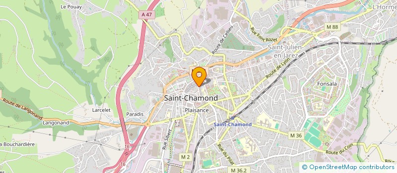 localisation de l'entreprise SA HUSSARD à SAINT-CHAMOND