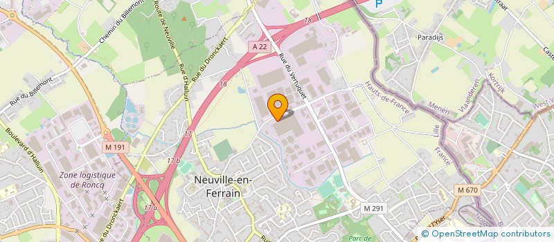 localisation de l'entreprise SA IMPRIMERIE GEORGES FRERE  NEUVILLE-EN-FERRAIN