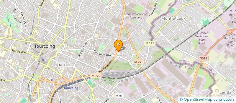 localisation de l'entreprise SA IMPRIMERIE LEFEVERE à TOURCOING