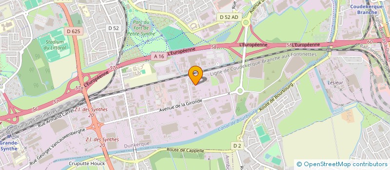 localisation de l'entreprise SA ITM ENTREPRISE à DUNKERQUE