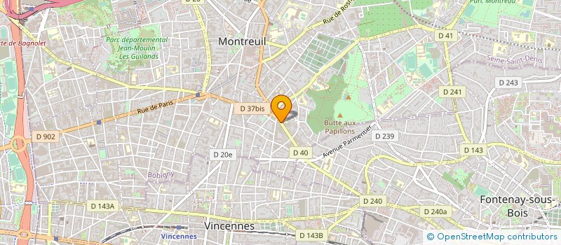 localisation de l'entreprise SA JACQUES MARTIN à MONTREUIL