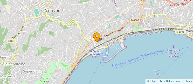 localisation de l'entreprise SA JEAN-PAUL CARRIERE à VALLAURIS