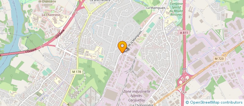 localisation de l'entreprise SA L'ACANTHE  CARQUEFOU