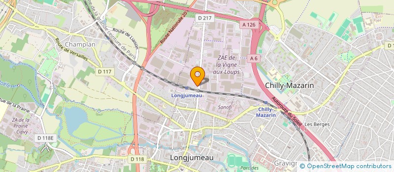 localisation de l'entreprise SA LABREZE FRERES CODEC à LONGJUMEAU