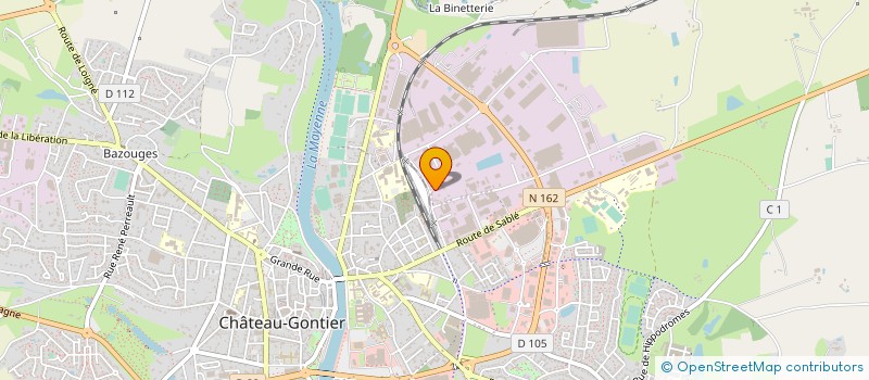 localisation de l'entreprise SA LACOTEX à CHATEAU-GONTIER-SUR-MAYENNE