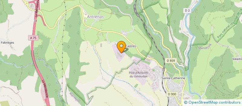 localisation de l'entreprise SA LANGUEDOC LOZERE VIANDE à ANTRENAS