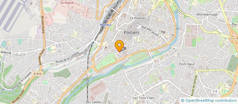 localisation de l'entreprise SA LE CREDIT IMMOBILIER POITOU CHARENTES à POITIERS