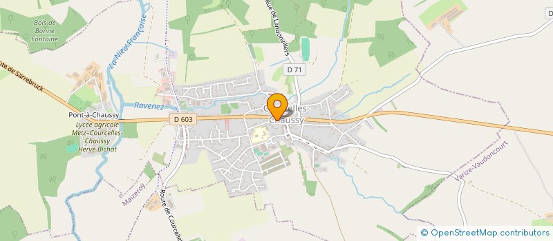 localisation de l'entreprise SA LE RAVENEZ à COURCELLES-CHAUSSY