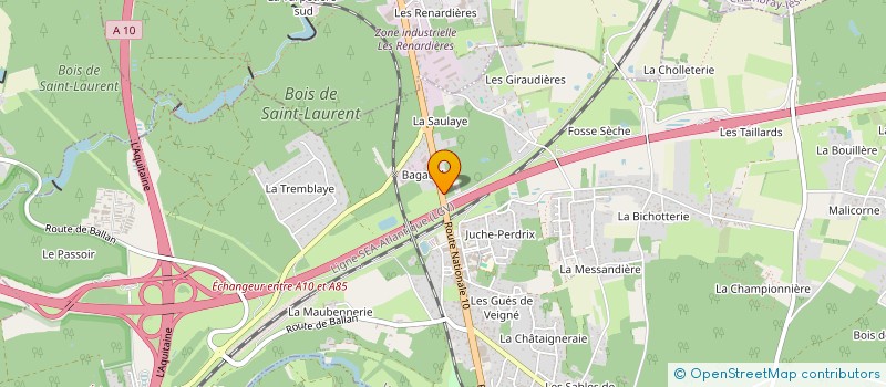 localisation de l'entreprise SA LE RELAIS DE TOURAINE  VEIGNE