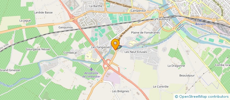 localisation de l'entreprise SA LES DOMAINES VIRGINIE  BEZIERS